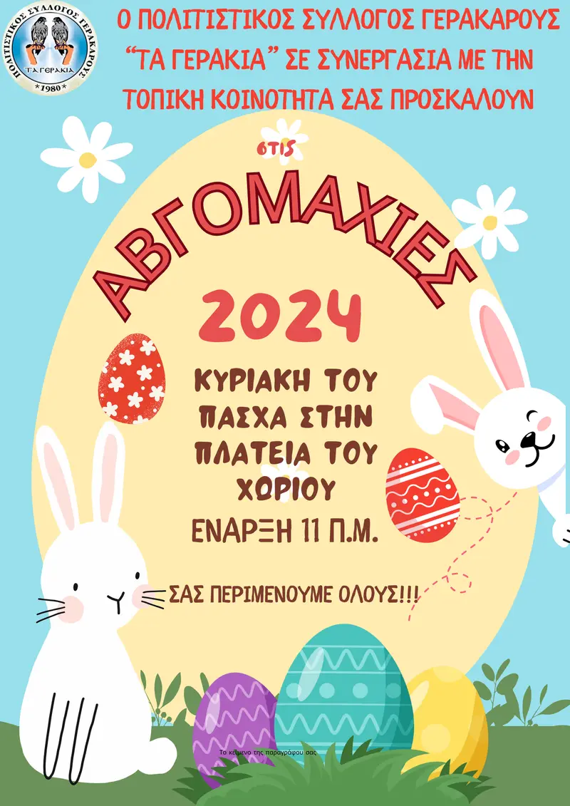 ΑΥΓΟΜΑΧΙΕΣ 2024